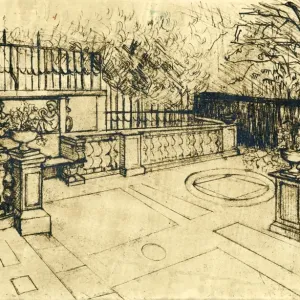 A sketch of the garden of No. 4 Hamilton Place before con? A sketch of the garden of No. 4 Hamilton Place before con?