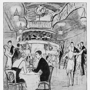 Sketch of the interior of the Embassy Club, 1926
