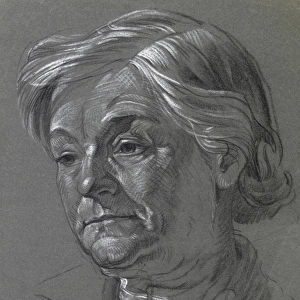 Sketch of a middle-aged woman