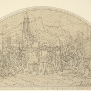 Sketch for Mural in Belfast City Hall