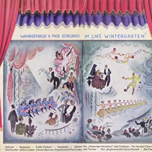 A sketch showing various acts that have appeared at the Wintergarten Theatre in Berlin