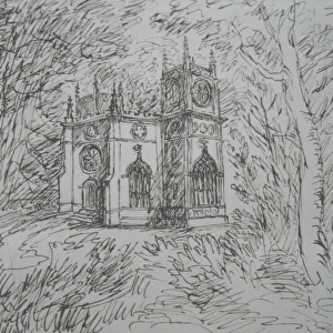 Sketch of St Marys Church, Hartwell, Buckinghamshire