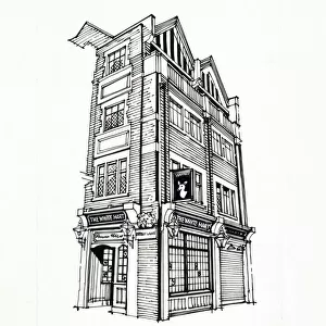 Sketch of White Hart PH, Holborn, London