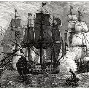 Skirmish between English and Dutch ships, under Admiral Robert Blake