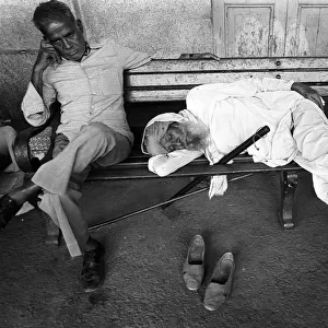 Sleeping man Varanasi Junction railway