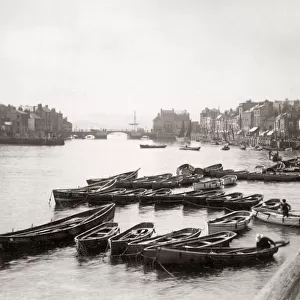 Small boats in harbour, Whitby, Yorkshire c. 1880 s