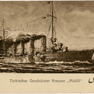 SMS Breslau - Re-named Midilli for the Ottoman Fleet - WW1