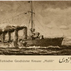 SMS Breslau - Re-named Midilli for the Ottoman Fleet - WW1