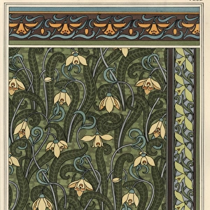Snowdrop, Galanthus nivalis, as design motif