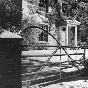 Snowy Georgian Mansion