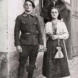 Soldier reunited with his fiancee, Alsace, France