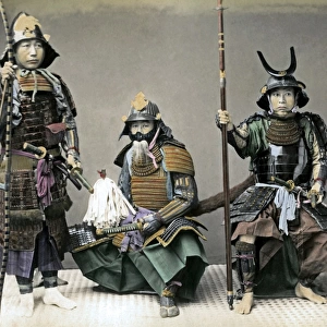 Three soldiers in armour, Japan