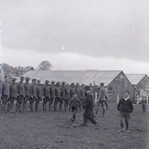Soldiers on parade, Haverfordwest, South Wales