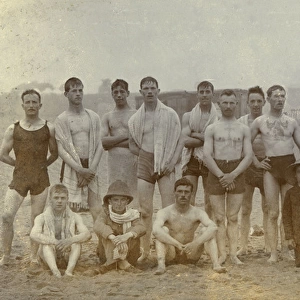 Soldiers in swimwear