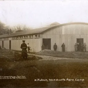 Soldiers at Woodcote Park Camp, Epsom, Surrey, WW1