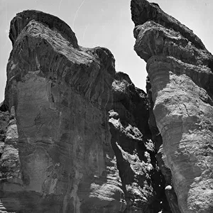 Solomons Pillars a natural rock formation in the Negev Desert, Israel