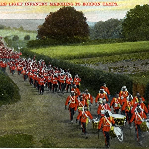 Somersetshire Light Infantry Marching to Bordon Camps, Hamps