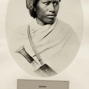 Sonai, Assam, man with knife