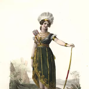 Soprano opera singer Mlle. Grassari as Amazili