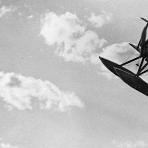 Sopwith Baby seaplane in flight, WW1