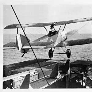 Sopwith Pup taking off from a battleship turret platform