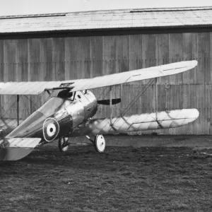 Sopwith Snipe 7F1 biplane on an airfield, WW1