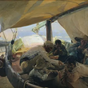 SOROLLA, Joaqu�(1863-1923). Lunch on the Boat