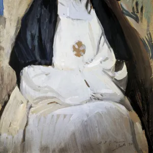 SOROLLA, Joaqu�(1863-1923). A Nun. 1918. Oil