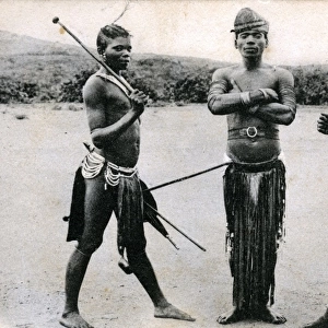 South Africa - Natives posing with Umbrellas