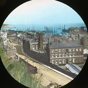 South Coast of England - Folkstone harbour from Battery Terr
