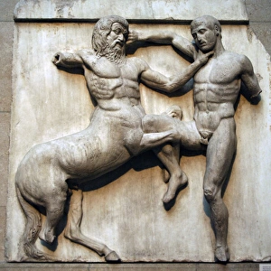 South metope XXXI. Parthenon marbles depicting part of the b