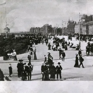 Southport, Merseyside - The Promenade - Aluminium postcard