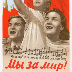 Soviet propaganda poster - We want Peace