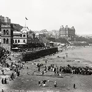 Spa and seafront, beach, Scarborough, Yorkshire