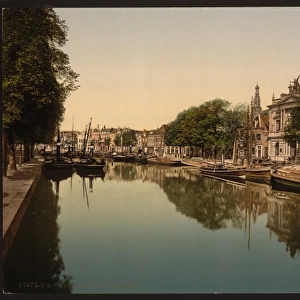 The Spaarne (canal), Haarlem, Holland