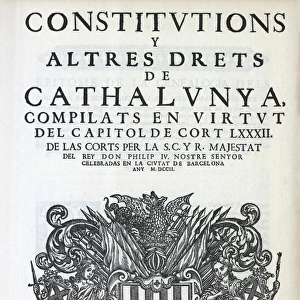 Spain (1702). Constitutions y altres Drets de