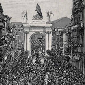 Spain (20th c. ). Entrance of Alfonso XIII into