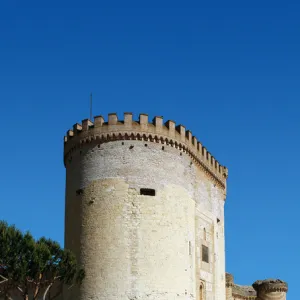 Spain. Castile and Leon. Arevalo. Castle. Semicircular keep