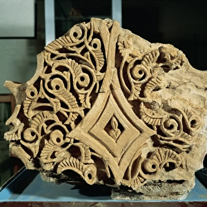 Spain. Catalonia. Balaguer. Islamic Art. Fragment of plaster