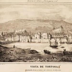 Spain. First Carlist War. View of Tortosa, picture