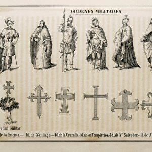 Spain. Military orders. From left to right: Orden