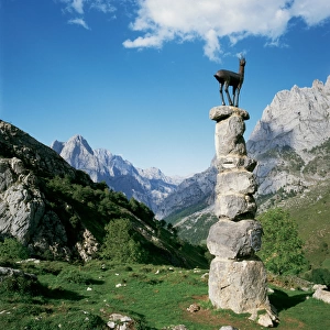 Spain. The Picos Europe National Park. Tombo viewpoint. Vald