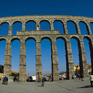 SPAIN. Segovia. Roman aqueduct. Roman art. Early