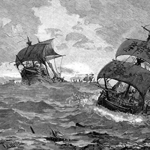 Spanish Armada in a gale, 1588