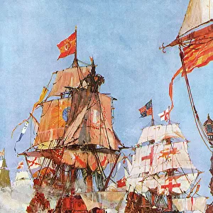 Spanish Armada - Golden Lion attacks Santa Ana