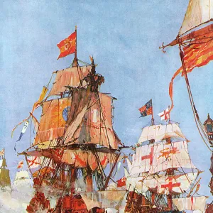 Spanish Armada - Golden Lion attacks Santa Ana