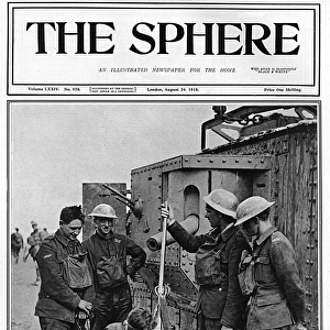Sphere cover -Crew of tank inspecting German anti-tank rifle