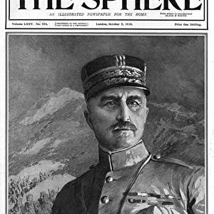 Sphere cover - General Franchet by Fortunino Matania