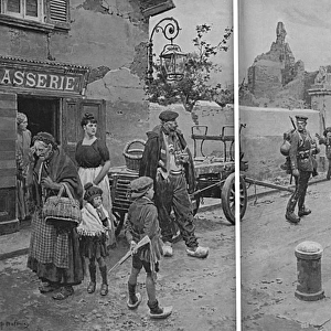 Sphere cover - Germans leave French village, 1918