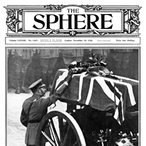Sphere cover - King places wreath on unknown warrior coffin